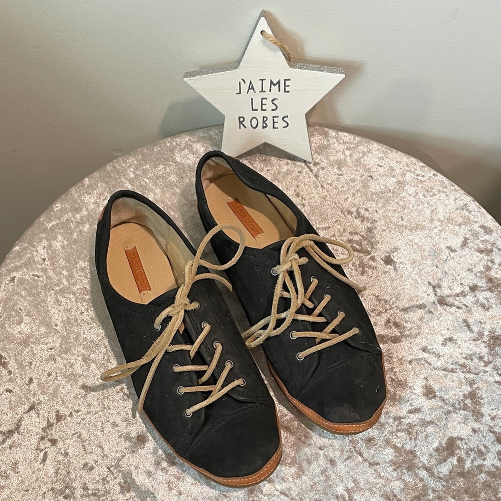 FRYE Black Suede Hybrid Oxford / Moccasins